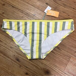 Beach Tropical Cruisewear KONA SOL Bikini Swimsuit Striped Bottom XL 16-18 NEW